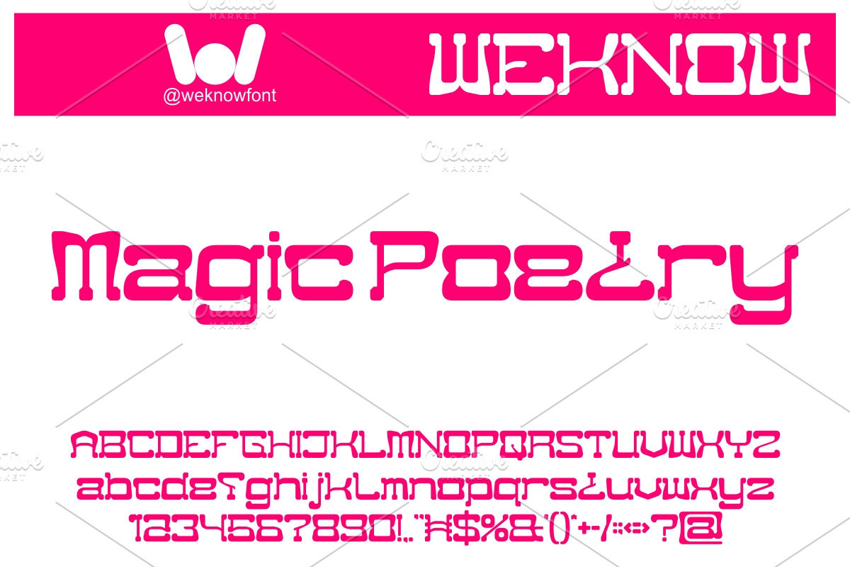 Magic Poetry font, a Slab Serif Font by weknow (Photo 1 of 8)
