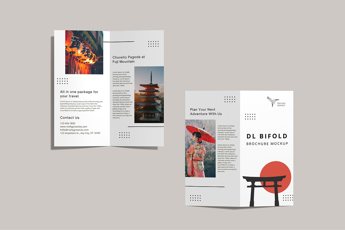 DL Bifold Brochure Mockup