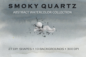 Abstract Gray Watercolor