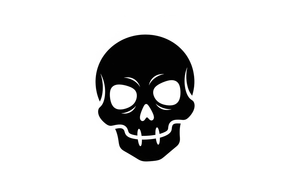 Skull & Crossbones Silhouette Vector, an Illustration by jahid234 (Photo 38 of 51)