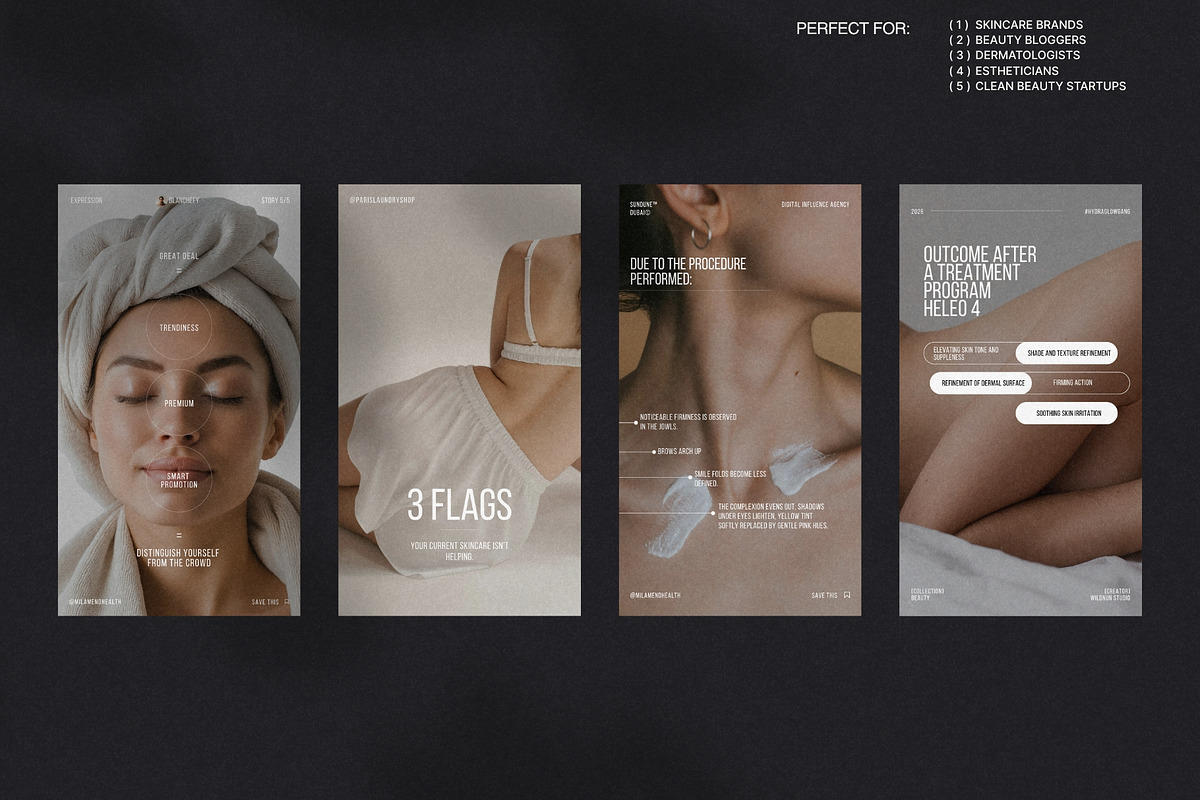 Skincare Story Canva Bundle Set preview 3
