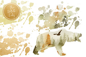 Forest Animal Boho Autumn Clipart