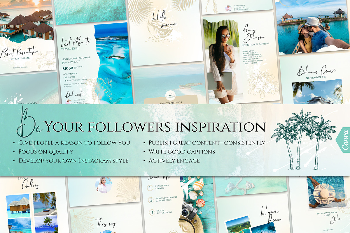 Travel Instagram Templates for Agent, a Social Media Template by Under My Cozy Roof (Photo 6 of 10)