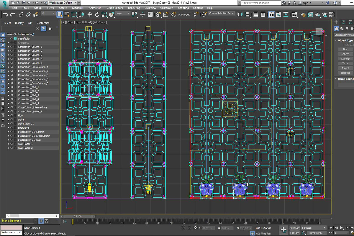 Stage Decor 05 Modular Wall Column preview 2