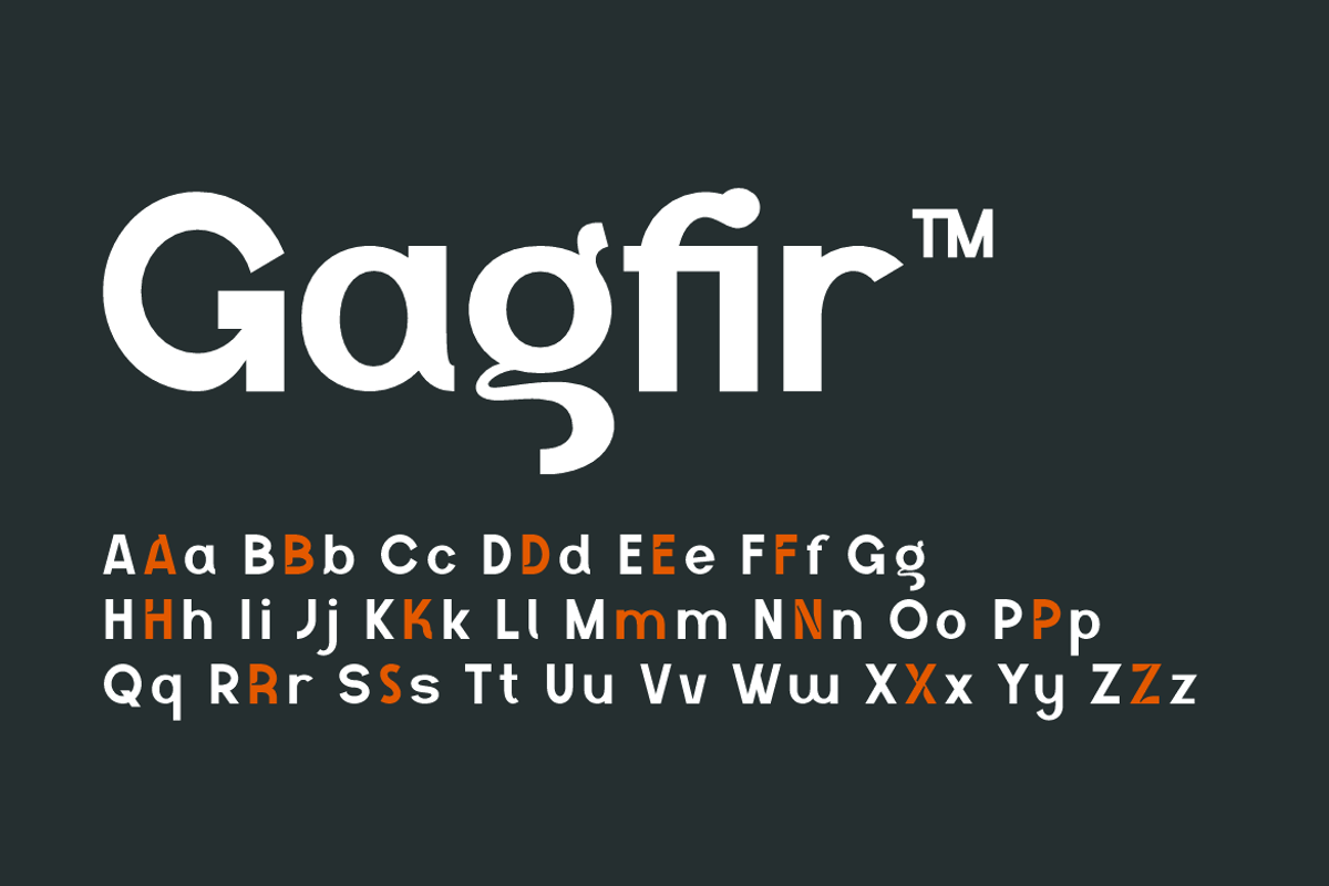Gagfir - Modern Branding Font, a Sans Serif Font by QR Design Studio (Photo 9 of 16)
