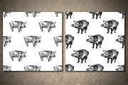 Pigs Sumi-e, an Animal Illustration by StabuLaRasa illustration (Thumbnail 6 of 17)