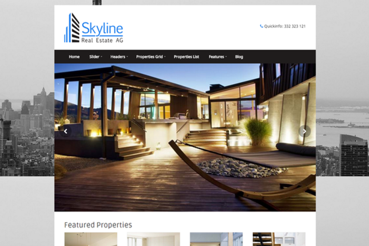 Skyline - a Real Estate Theme, a WordPress Template by 7Theme