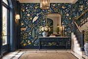 Midnight Heron | Botanical Wallpaper, a Wallpaper Graphic by by creative paper (Thumbnail 4 of 15)
