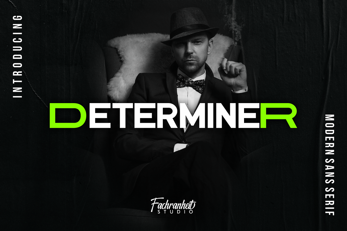 Determiner, a Sans Serif Font by Fachranheit Studio (Photo 1 of 10)