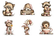 Woodland easter animals, an Illustration by CreationArt (Thumbnail 2 of 5)