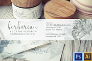 Herbarium: Vector Labels, a Business Card Template by Lumitar (Thumbnail 1 of 8)