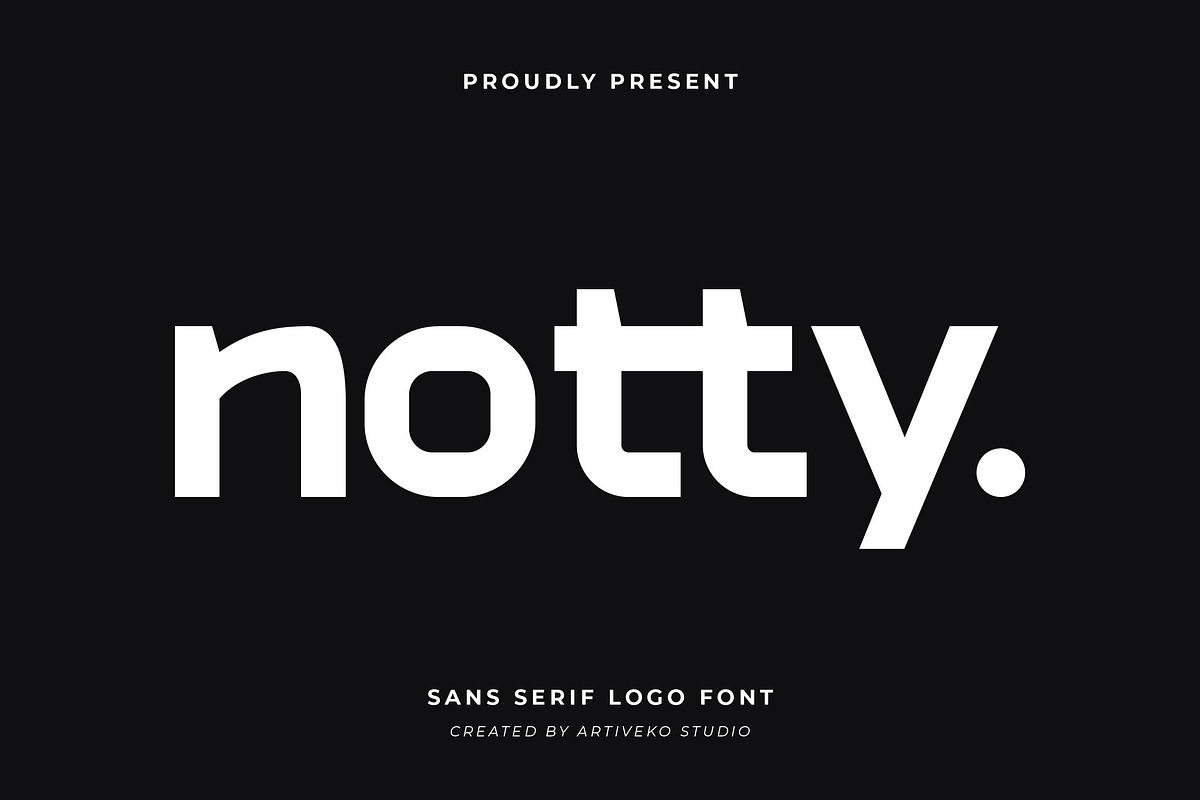 Notty Elegant Logo Font, a Sans Serif Font by Artiveko (Photo 1 of 8)