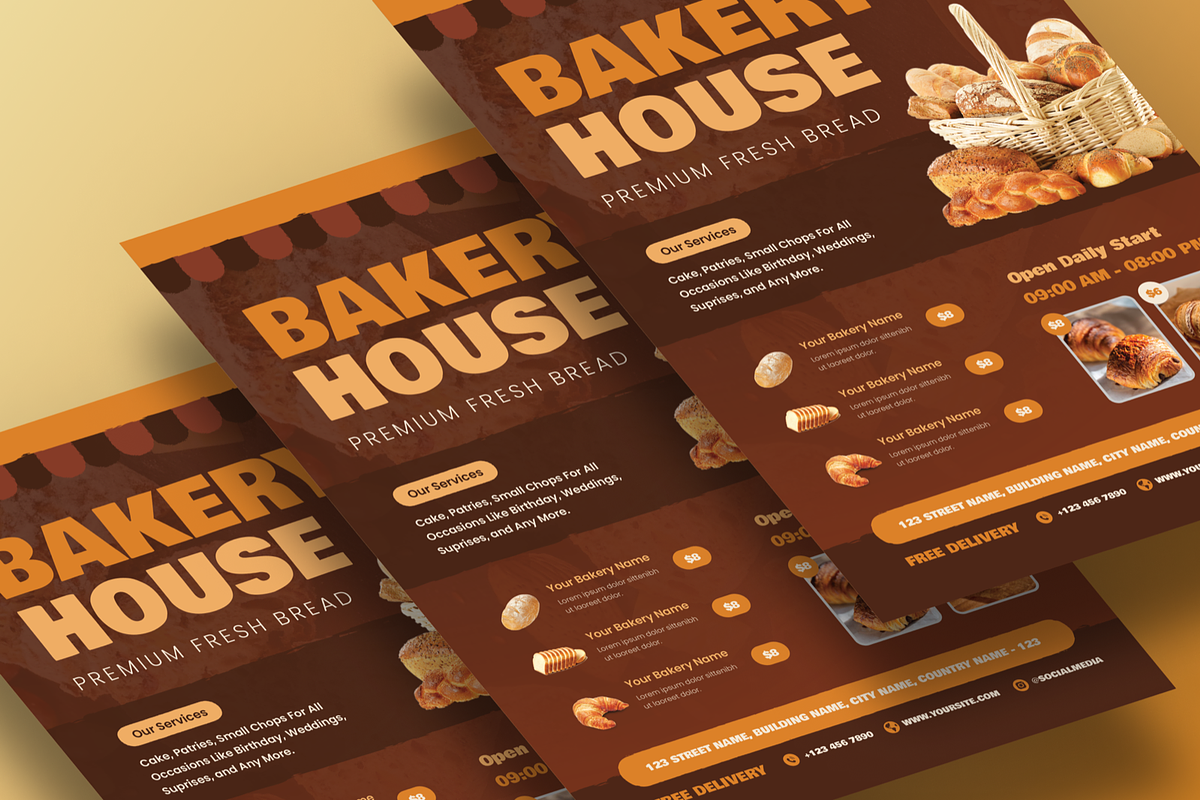 Bakery House Flyer, a Flyer Template by SquidPixey (Photo 5 of 6)