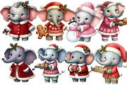 Chirstmas Elephant Clipart Sublimati, an Illustration by Designworld (Thumbnail 3 of 6)