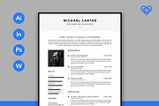 Simple Resume 2, a Resume Template by ikono.me (Thumbnail 1 of 6)
