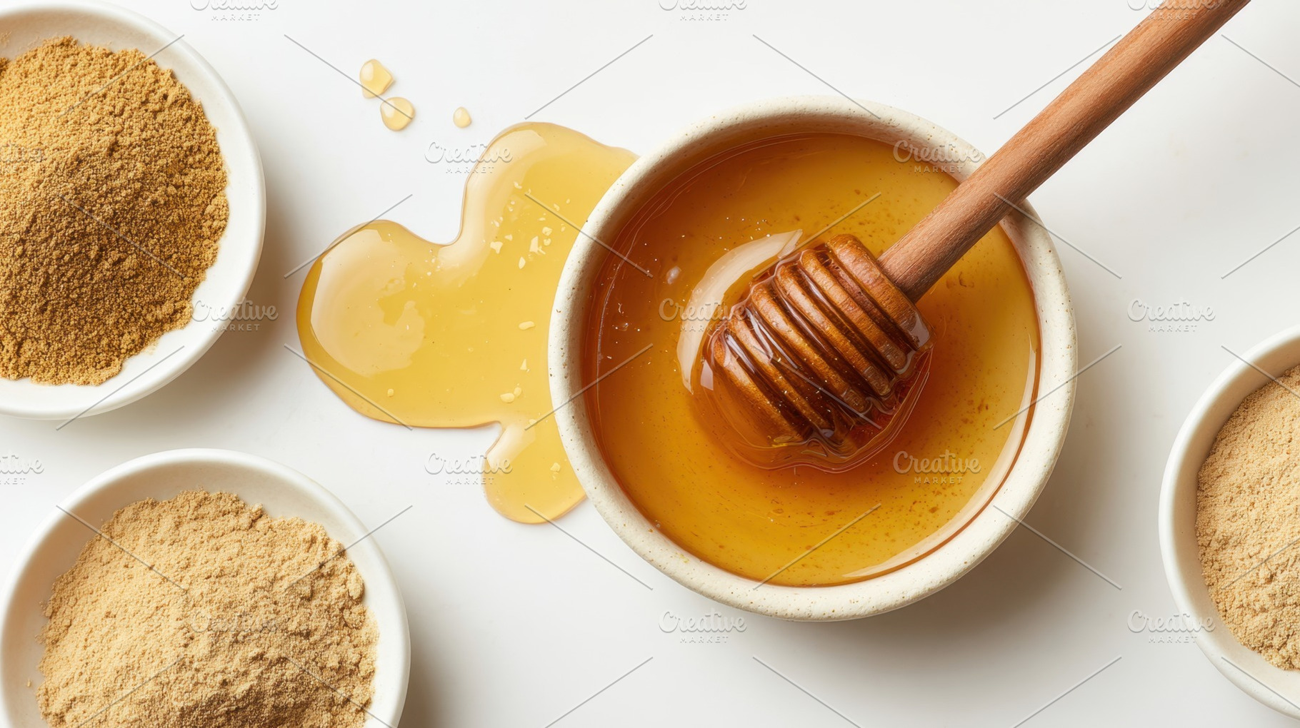 Golden honey and brown sugar spread, a Photo by Beautiful things