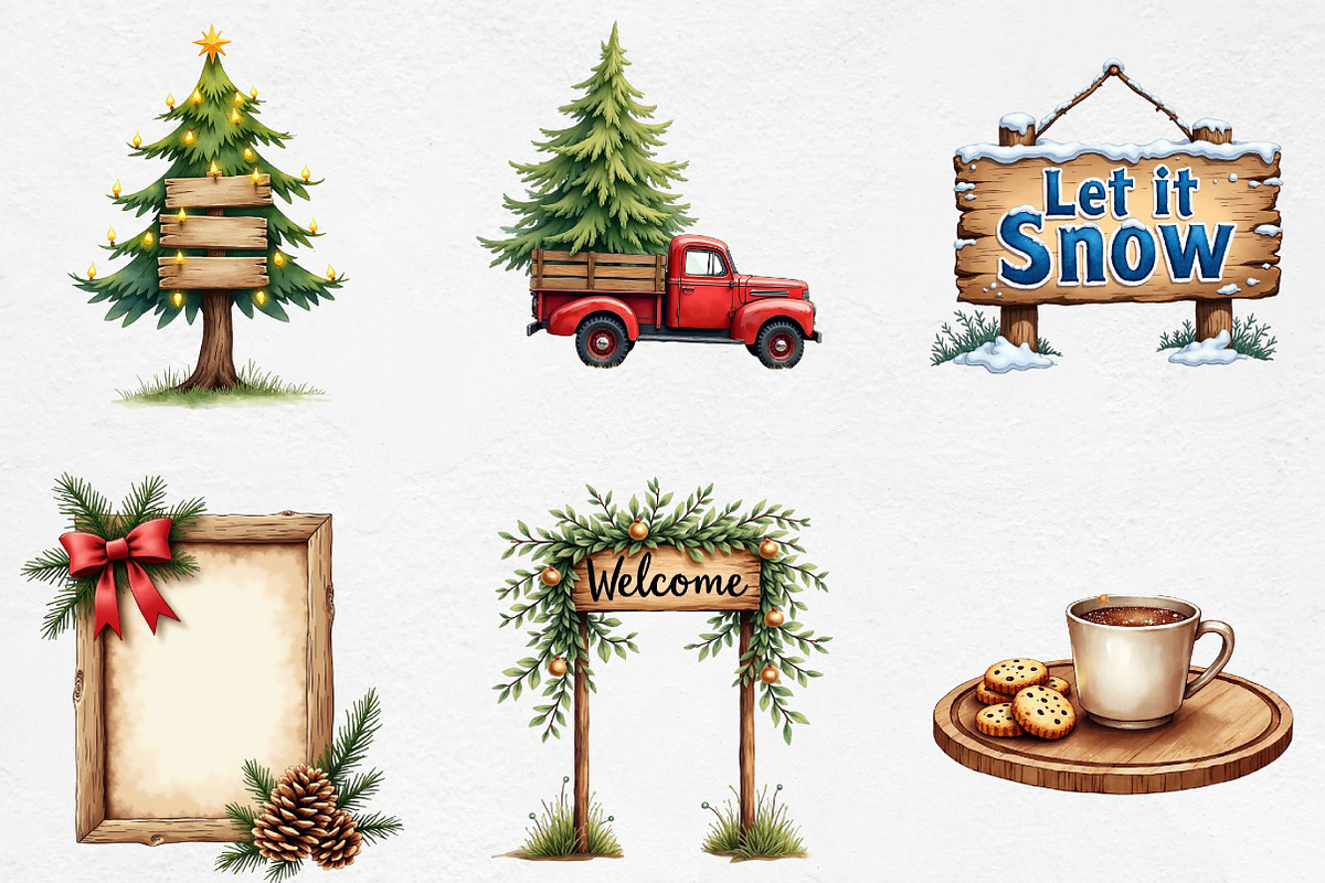 christmas Wooden Board Sublimation, an Illustration by CrexoraLab (Photo 5 of 5)