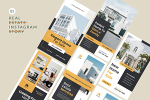 Real Estate Instagram Story Template, a Social Media Template by Pixelpick