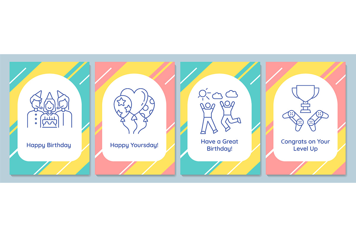 Celebrating birthday party postcards, a Flyer Template by IMG Visuals
