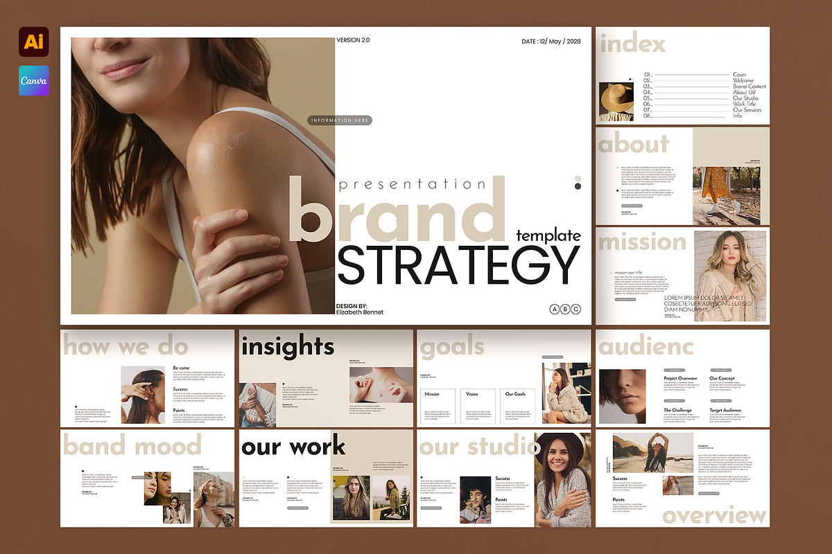 Brand Strategy Presentation Template, a Presentation Template by E-Type (Photo 1 of 5)