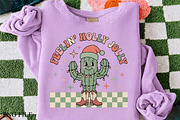 Feelin Holly Jolly Cactus PNG Art, a Seasonal Illustration by CrexoraLab (Thumbnail 1 of 4)