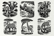Savannah Scene Wildlife Graphics, an Animal Illustration by DENIDigitalArtSudio (Thumbnail 4 of 8)