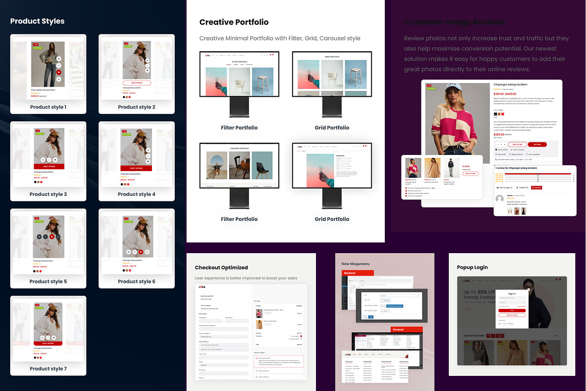 Creative Minimal WooCommerce WP, a WordPress Template by UInstrument (Photo 4 of 6)