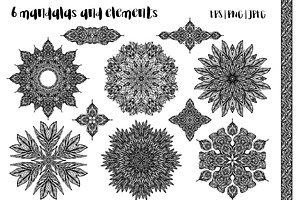 6 mandalas and 5 elements