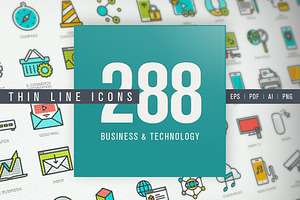 Business and Technology icons, an Outline Icon by PureSolution