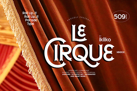 Le Cirque - Parade Type, a Font by ikiiko