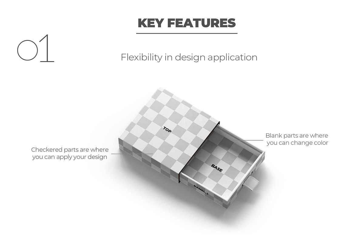 Square Rigid Slim Drawer Box Mockup, a Packaging Mockup by Sheikhadesign (Photo 2 of 11)