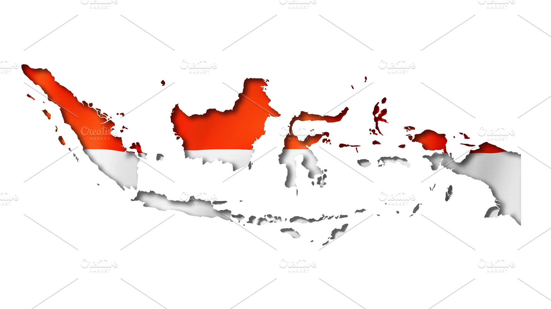 Indonesian flag map, a School & Education Photo by GoodGoods