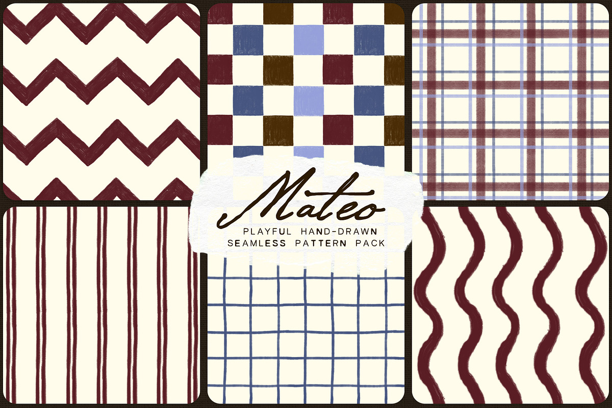 MATEO - Hand Drawn Pattern Pack, a Pattern Graphic by lerinartstudio (Photo 11 of 13)