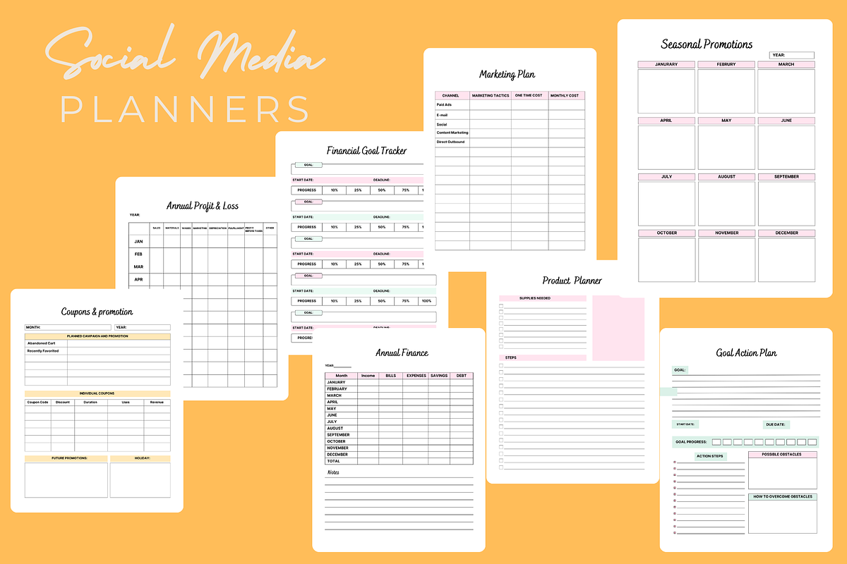 Social Media Content Planner, a Stationery Template by Local Marketing Templates (Photo 5 of 6)