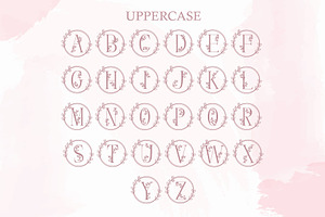 Monogram Handrawn Floral Font