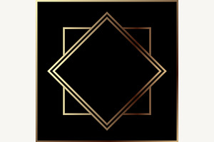 Art deco nouveau retro frame vector