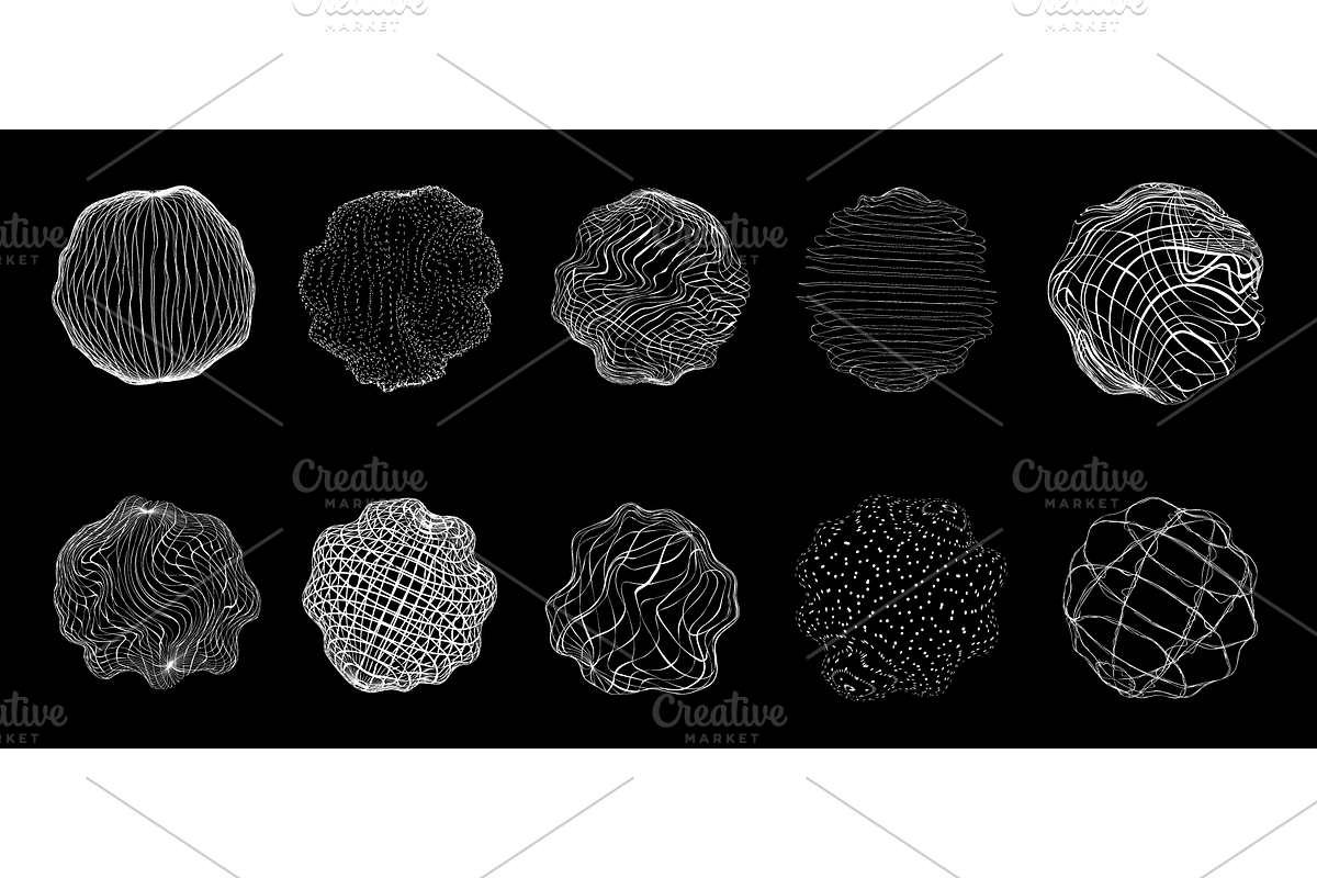 Glitch trendy shapes collection, an Illustration by SergeyBitos (Photo 6 of 6)