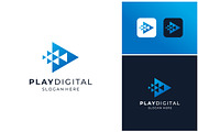 Video Play Button Digital Logo, a Branding & Logo Template by ika trisiana (Thumbnail 1 of 2)