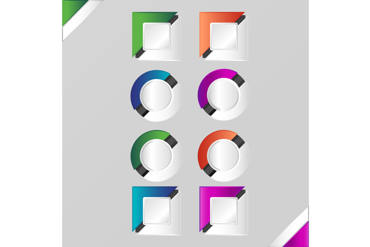 Infographic buttons, a Templates & Theme by ARTYuSTUDIO