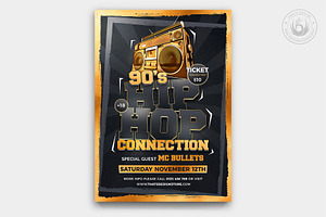 HipHop Connection Flyer Template V2, a Flyer Template by ThatsDesignArt