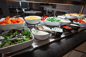 Colorful self-service salad buffet, a Food & Drink Photo by SkyNext
