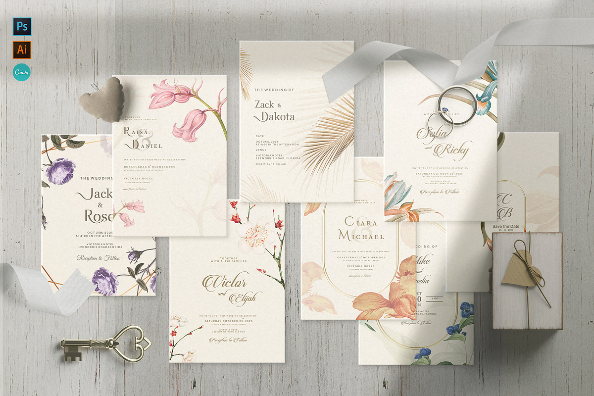 48 Vintage Wedding Cards Collection, an Invitation Template by EvitePapery (Photo 2 of 10)