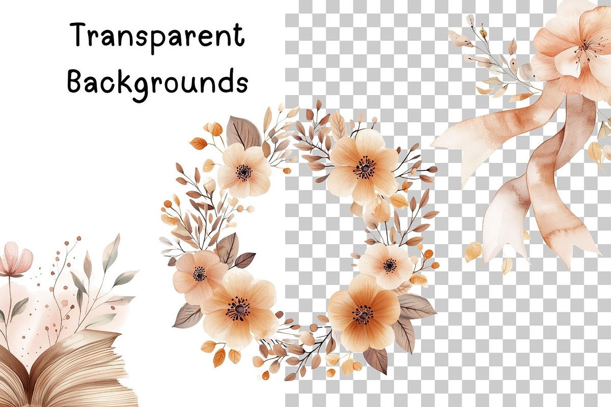 Boho Floral Rainbow Clipart, an Illustration by PassionPNGcreation (Photo 7 of 12)