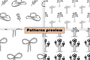 Western Cowgirl Clipart & Patterns