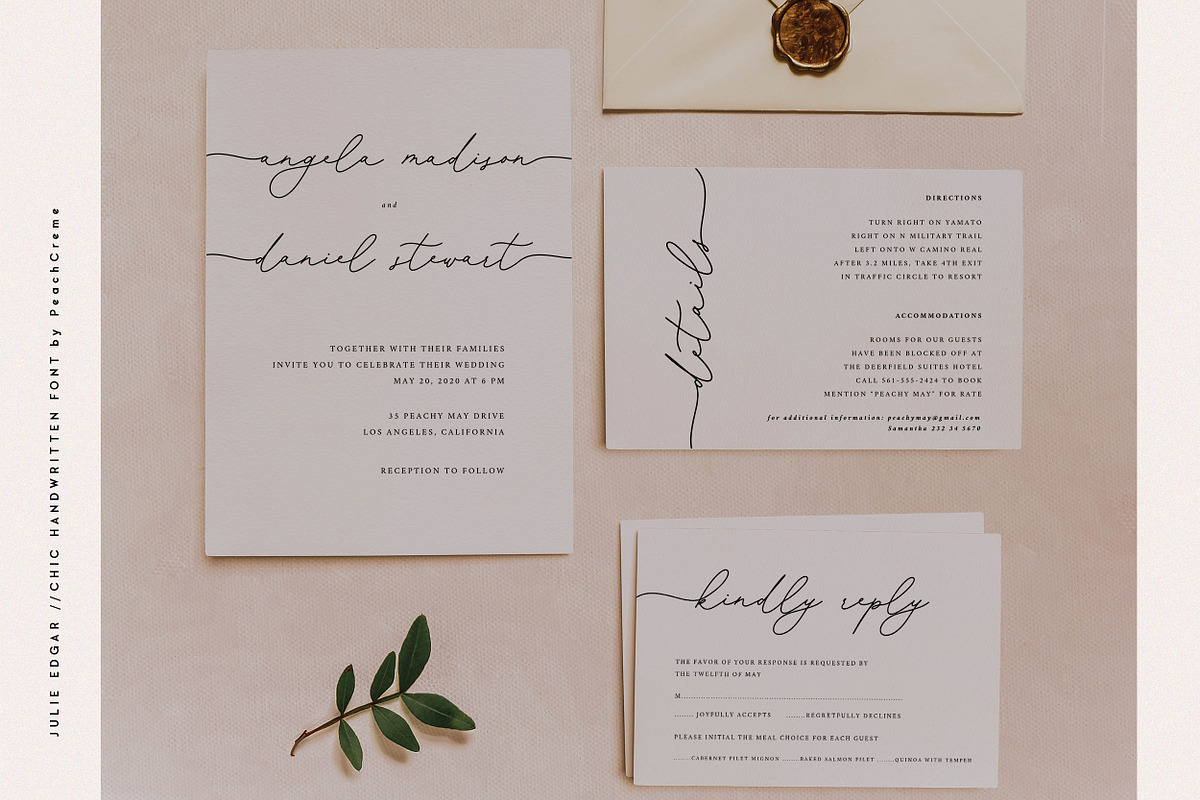 julie edgar//lovely handwritten font, a Handwritten Font by PeachCreme (Photo 10 of 12)