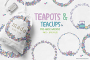 Teapots & Teacups Design Set, an Illustration by Sketchbook Designs (Thumbnail 3 of 13)