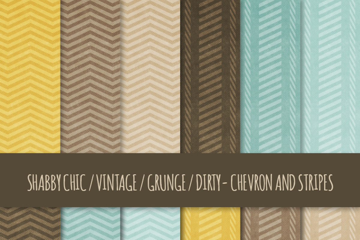 Grunge Chevron and Stripes Patterns