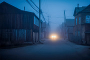 Moody Foggy Street Backgrounds, a Transportation Illustration by StockVerse Creative (Thumbnail 4 of 4)