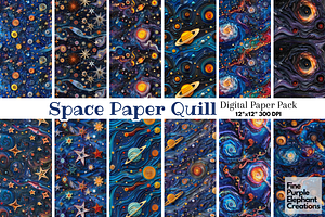 Celestial Galaxy Paper Quilling Sky