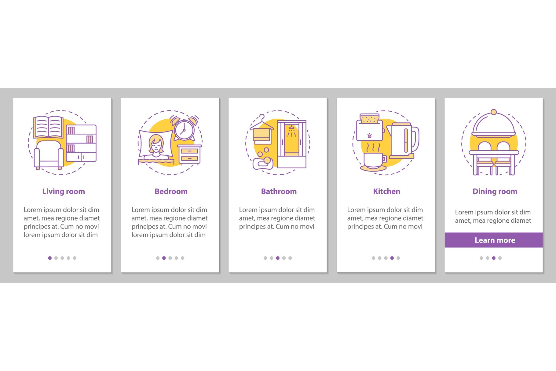 Interior design onboarding screen, a Print Template by IMG Visuals